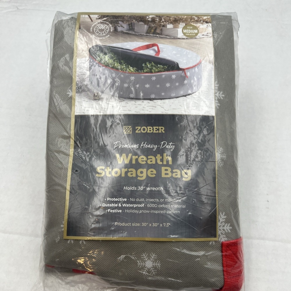 30" Artificial Christmas Wreath Storage Bag Premium Heavy Duty‎ Zober NEW